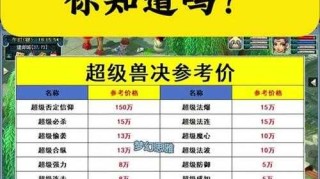 梦幻西游褪色兽决多少钱，价格 多少钱 褪色