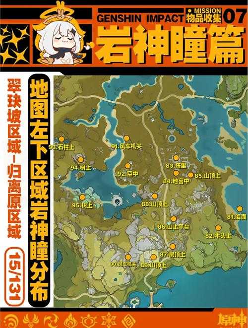 原神2025岩神瞳全收集攻略:131个位置图解与高效获取技巧