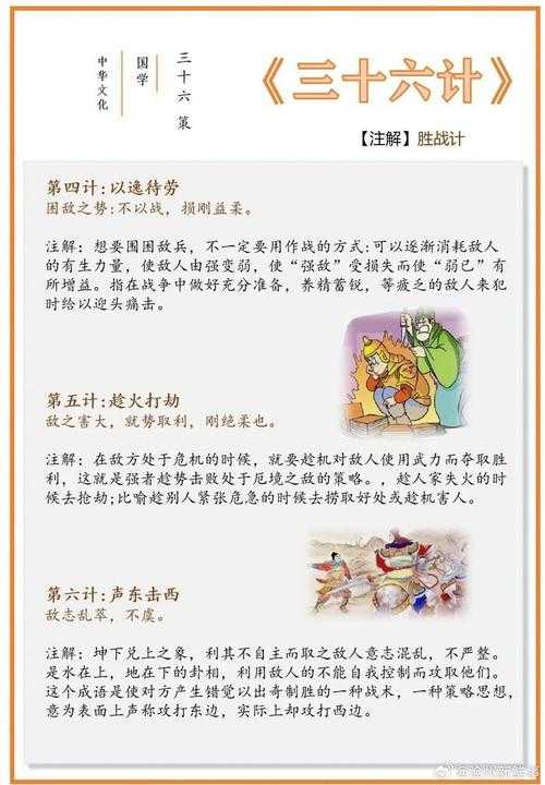 三十六计智谋故事大全：经典计谋解析与实战案例