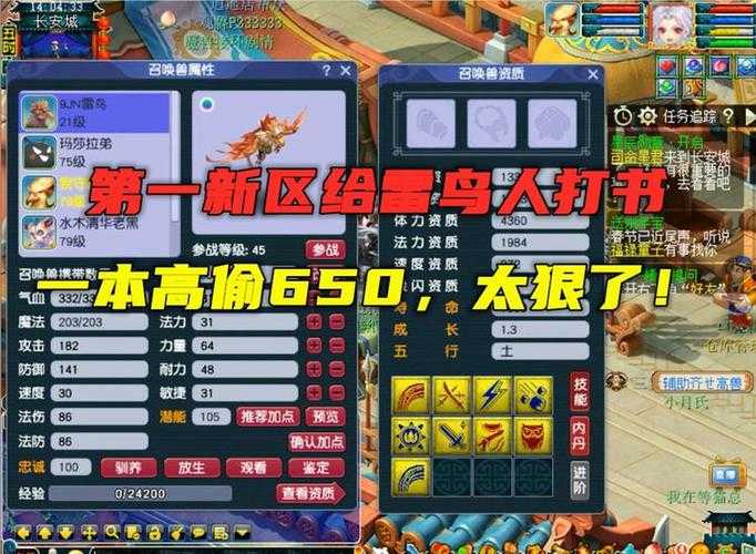 梦幻西游端游打图宝宝推荐,西游 鸟人 雷鸟