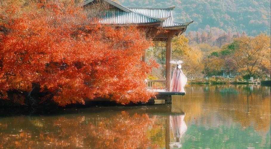 梦幻西游红枫湖场景,红枫湖 枫叶,红枫湖