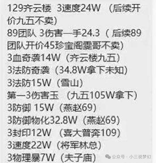 梦幻西游胚子价格走势