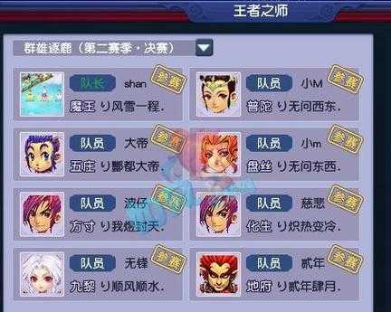 梦幻西游豪门都有哪些，豪门，战队，都有