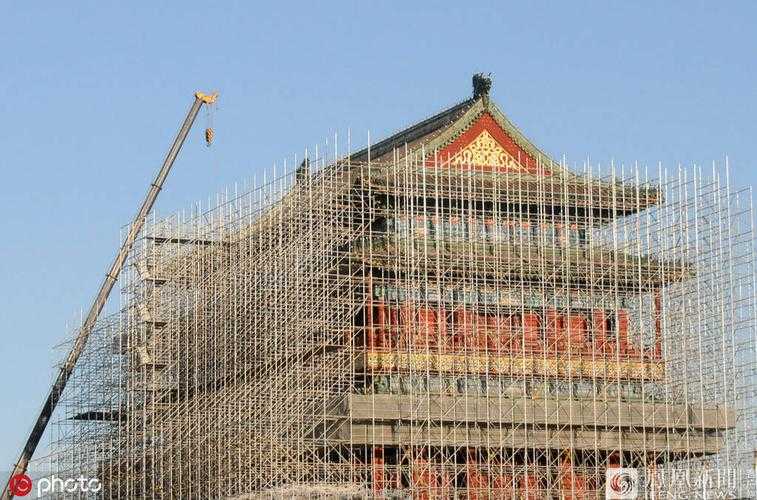 1.维护工程启动,百年城楼的全面体检