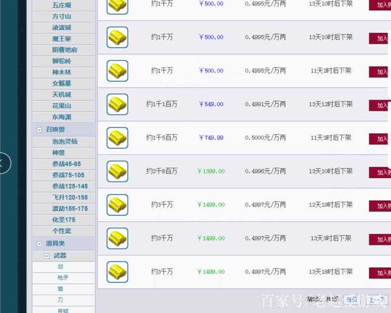 梦幻西游转区齐云楼金价,齐云,金价,金价