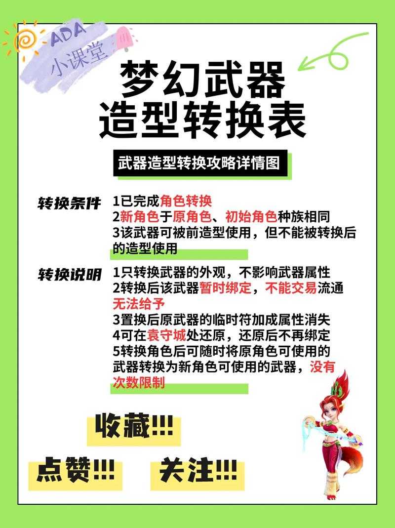 梦幻西游转角色武器转换规则说明
